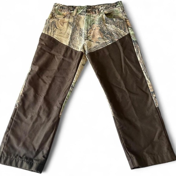 VTG wrangler rugged wear realtree camo pants 36x25 baggy Y2K - Picture 1 of 5